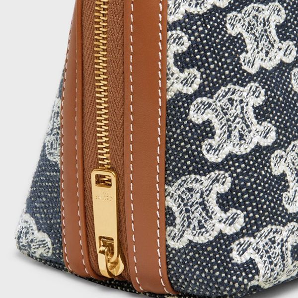 【日本未入荷】セリーヌ ショルダーバッグ 偽物★テキスタイルトリオンフ クラッチ 10E382CR1